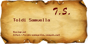 Toldi Samuella névjegykártya